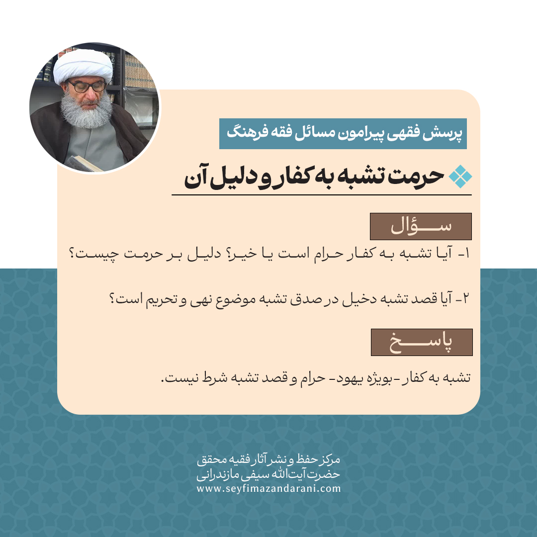 حرمت تشبه به کفار و دلیل فقهی آن